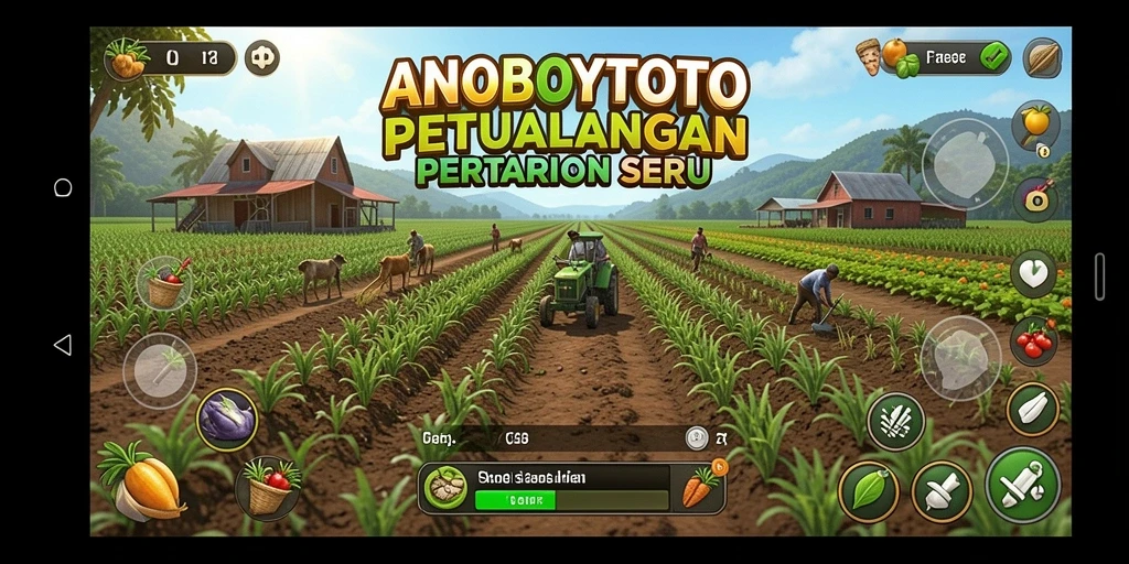 Tampilan gameplay ANOBOYTOTO yang menunjukkan aktivitas pertanian yang menarik.