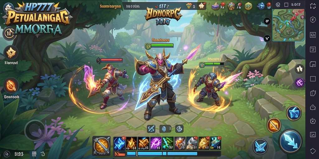 Screenshot gameplay HP777 menampilkan aksi seru dalam pertempuran antar pemain.