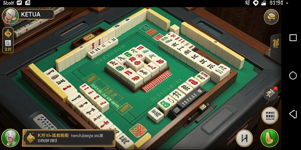 Tangkapan layar dari gameplay Mahjong yang menarik di KETUA.
