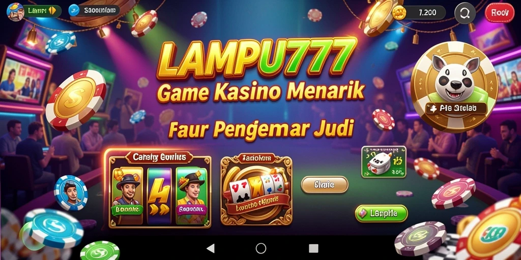 Tampilan gameplay LAMPU777 yang mengesankan dalam suasana Kasino.
