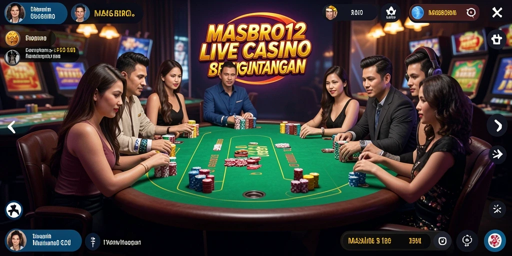 Tampilan gameplay Live Casino di MASBRO12 yang menyenangkan.