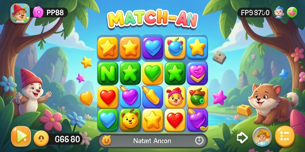 Tangkapan layar gameplay PP88 menampilkan momen seru mencocokkan buah.