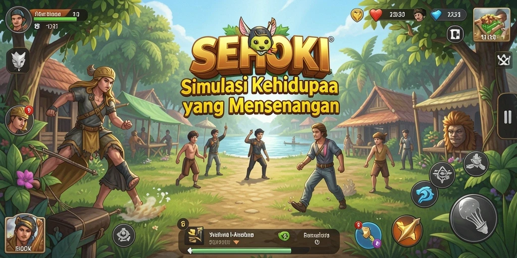 Tampilan screenshot SEHOKI dengan gameplay simulasi yang menarik.
