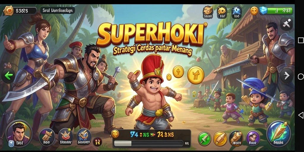 Tampilan gameplay <strong>SUPERHOKI</strong> yang menarik dan strategis.