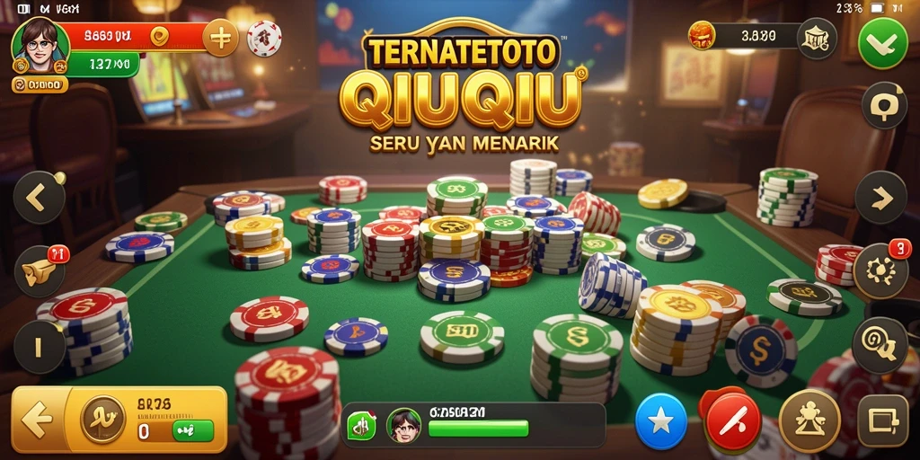 Screenshot menunjukkan aksi seru dalam permainan QiuQiu.