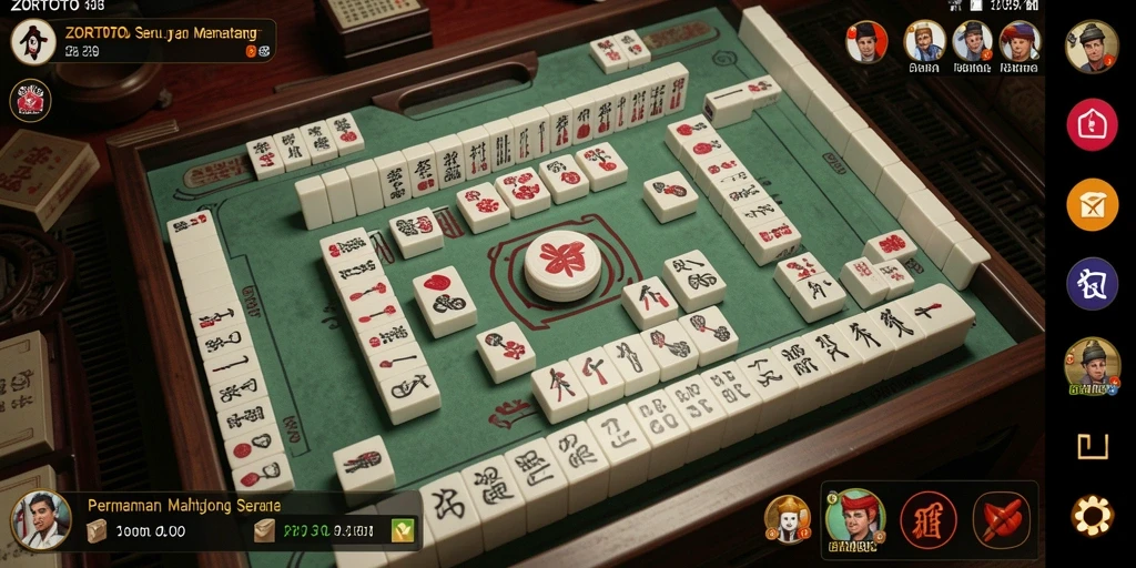 Screenshot ZORTOTO menampilkan gameplay Mahjong yang menegangkan.